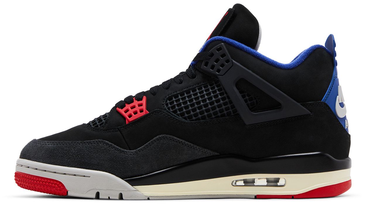 Nike Air Jordan 4 Retro 'Rare Air - Gold Lettering'
(Unisex) Black/Fire Red/Deep Royal Blue/Dark Smoke
Grey/Tech Grey FV5029-003-GOLD Autumn New ^